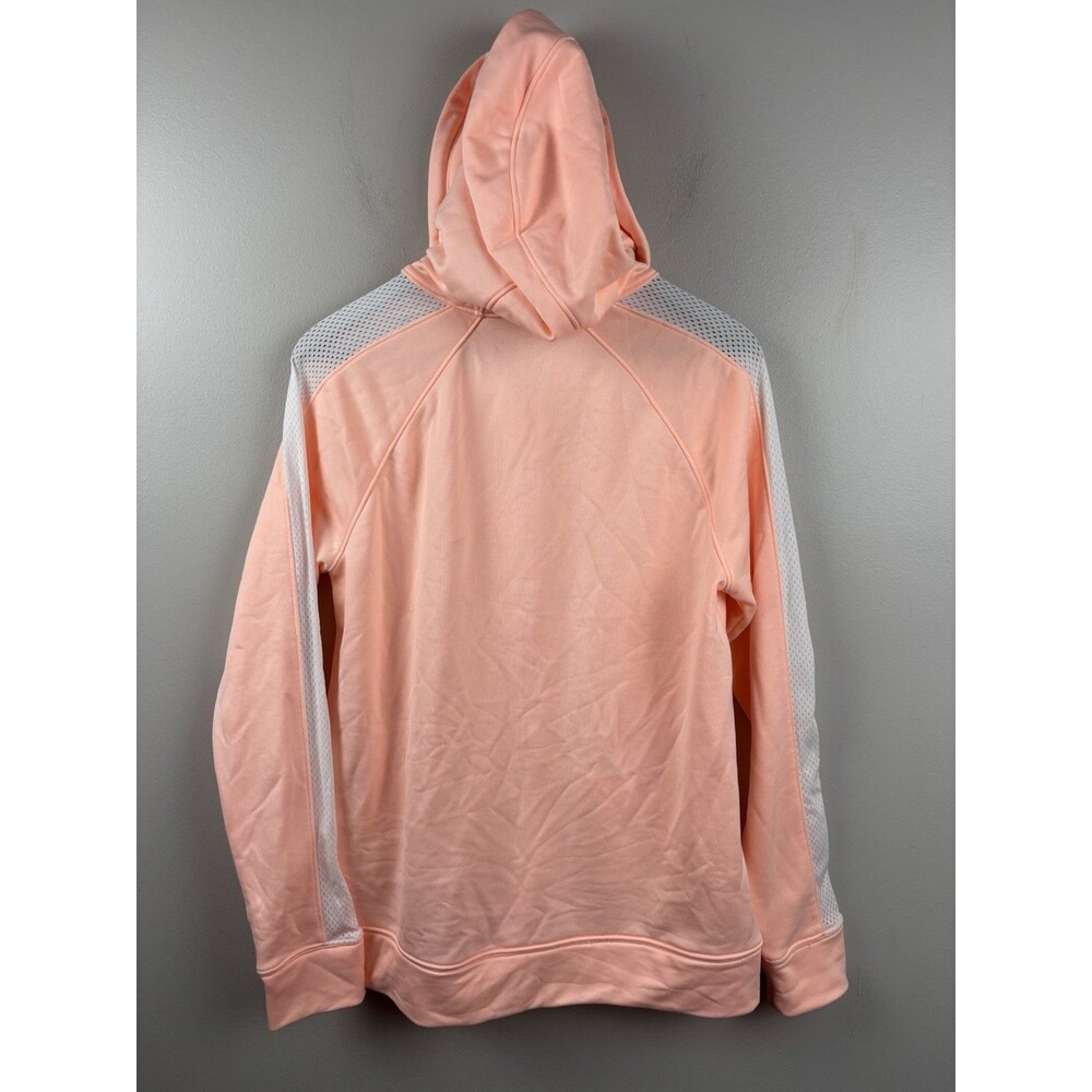 Under Armour Women’s Lg Long Sleeve Full Zip Hoodie Peach Mesh Accents - Picture 3 of 8